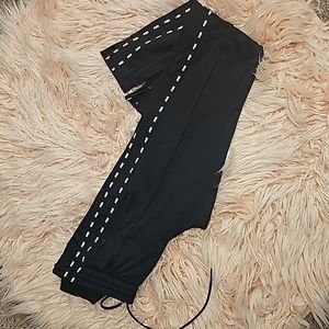 Pink Victoria's Secret black track pant
